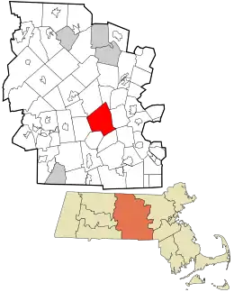 Location within Worcester County