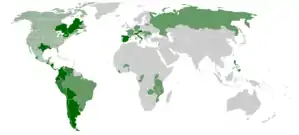 Image 7Worldwide presence of Radio Maria broadcasters (from Radio broadcasting)