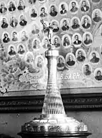 A Carl Faberge miniature silver model replica of Shukhov Tower, in 1896.