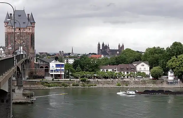 Nibelungen Bridge over the Rhine in Worms