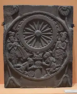 Sandstone depiction, c. 2nd Century BCE, Bharhut, Indian Museum – Kolkata.