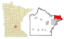 Location of the city of Otsegowithin Wright County, Minnesota