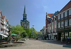 Pedestrian zone in the town centre of Wunstorf