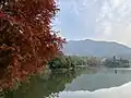 Peaceful lake view in the Wutong Mountain Scenic Spot