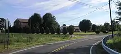 Rounding a curve on Wyckoffs Mills Road