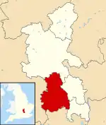 Wycombe shown within Buckinghamshire