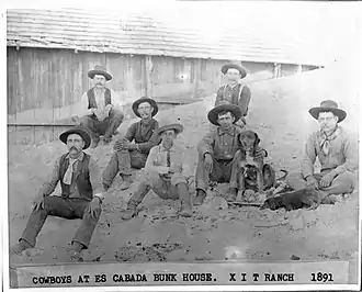 Cowboys in Texas, 1891