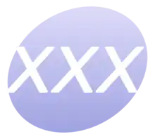 Circular icon with the letters "xxx"