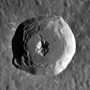 High-resolution image from MESSENGER at a low sun angle