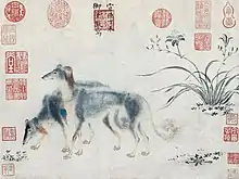 Two Saluki Hounds (猎犬圖; 1427), Harvard Art Museum, United States