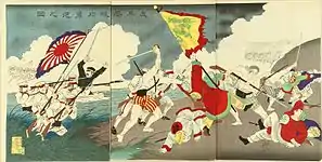 A battle scene from the First Sino-Japanese War
