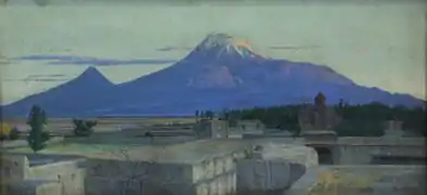 Yeghishe Tadevosyan, Ararat from Ejmiatsin, 1895