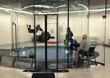 The Military Free-Fall School's MSG George A Bannar Wind Tunnel at YTC is the world's largest, supporting eight simultaneous jumpers.