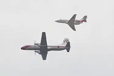 YS-11FC and U-125 of the Flight Check Squadron (2011)