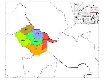 Boundoré Department location in the province