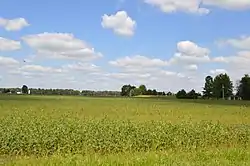 Fields on the township's southern border