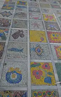 Mosaics on the monument hallway