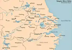 Map of Yangtze Delta city belt