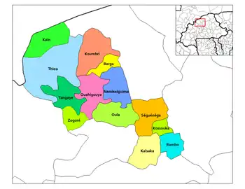 Oula Department location in the province
