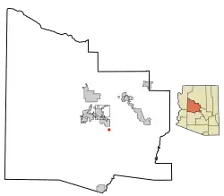 Location in Yavapai County and the state of Arizona