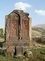 Double-khachkar shrine in nearby cemetery