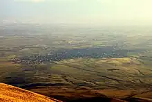 View of Yeghvard from Mount Ara