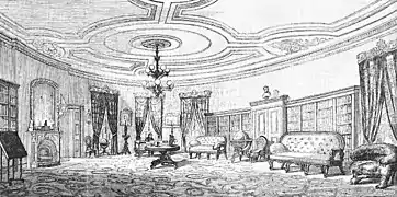 The Yellow Oval Room about 1868 used as President Andrew Johnson's private office