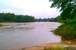 Scenic View of the Yennehole River as well as the Yennehole Bridge from the Village