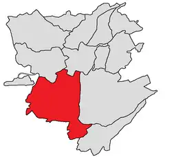 Shengavit district shown in red