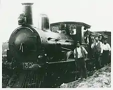 A relief train at Yinnar station during the 1903 railway strike