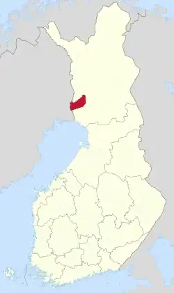Location of Ylitornio in Finland