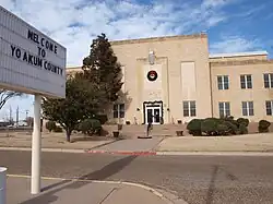 The Yoakum County Courthouse, located in Plains.