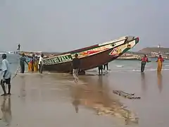 Another Senegal planked fishing boat at Dakar.