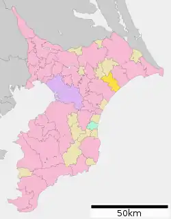 Location of Yokoshibahikari in Chiba Prefecture