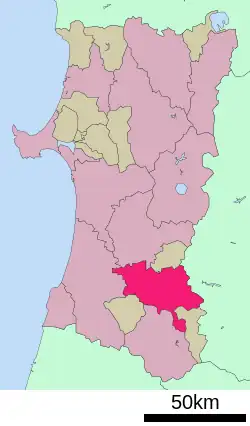 Location of Yokote