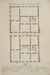 Plan of the ground and first floors of York House