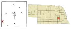 Location of Henderson, Nebraska