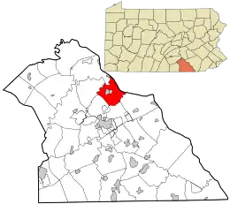 Location in York County and the state of Pennsylvania.