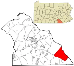 Location in York County and the state of Pennsylvania.