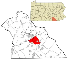 Location in York County and the state of Pennsylvania.