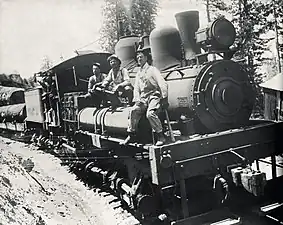 Engine No. 3 at the top of the original incline in 1920.