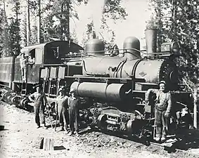 Engine No. 4 at Camp One in 1921.