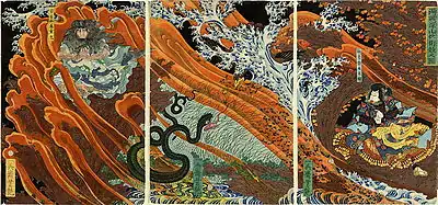 The Battle of Magic, 1860 - Utagawa Yoshitsuya