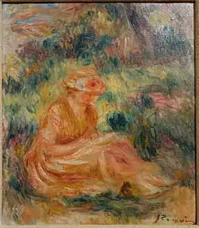 Pierre-Auguste Renoir, Young Woman in a Landscape, c. 1915-1919