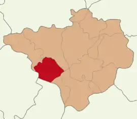 Map showing Şefaatli District in Yozgat Province