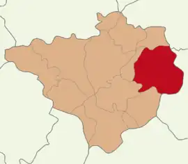 Map showing Akdağmadeni District in Yozgat Province