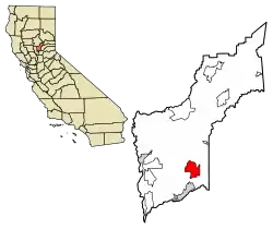 Location of Beale AFB in Yuba County, California