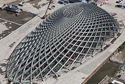 Roof structure under construction