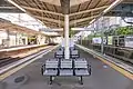 Keisei Line platforms, April 2022