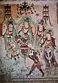 Manjusri holding a ruyi and riding a lion, Yulin Caves, c. Tang dynasty